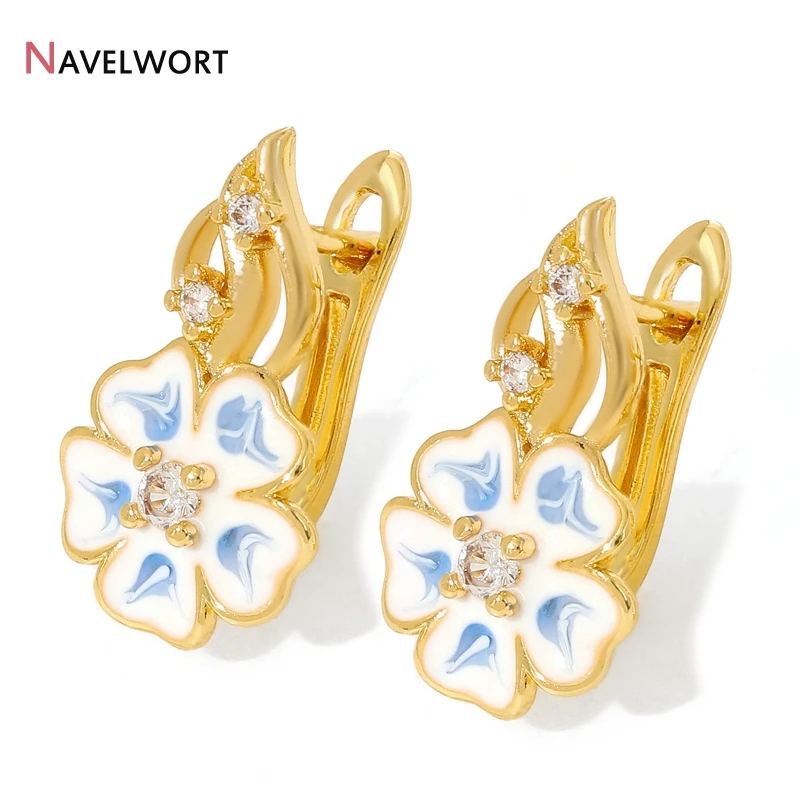 18K Gold Plated Brass With Zircon Earwires, Brass Metal Earring Hook Basic Fasteners,Earring Fixtures,Jewelry Making Accessories