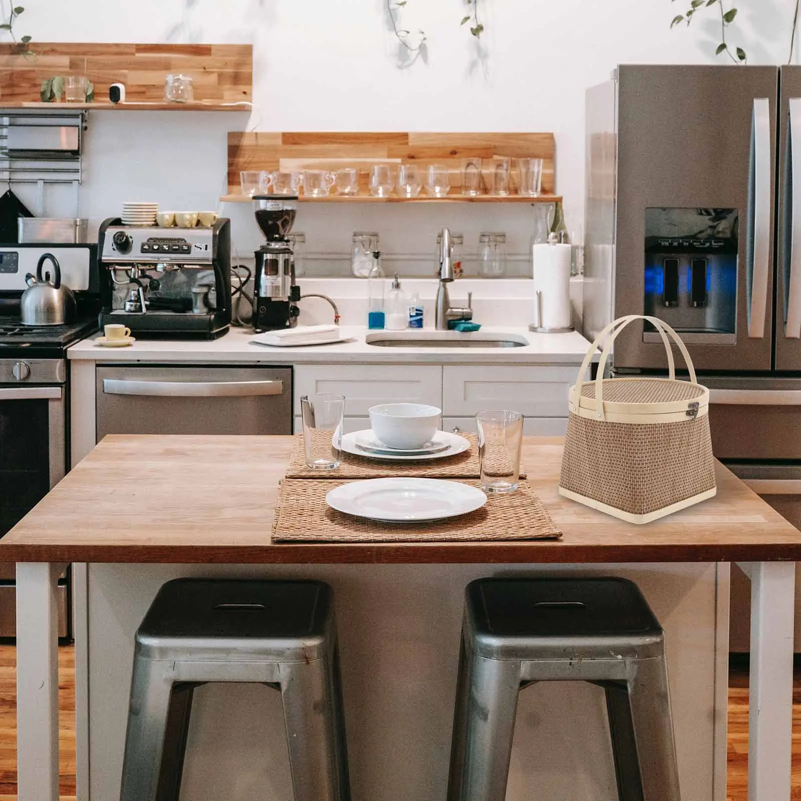 

1 шт. бамбуковая корзина ручной работы, портативная корзина для хранения, для подарков, свадебных сувениров, упаковки яиц и фруктов, декоративный контейнер