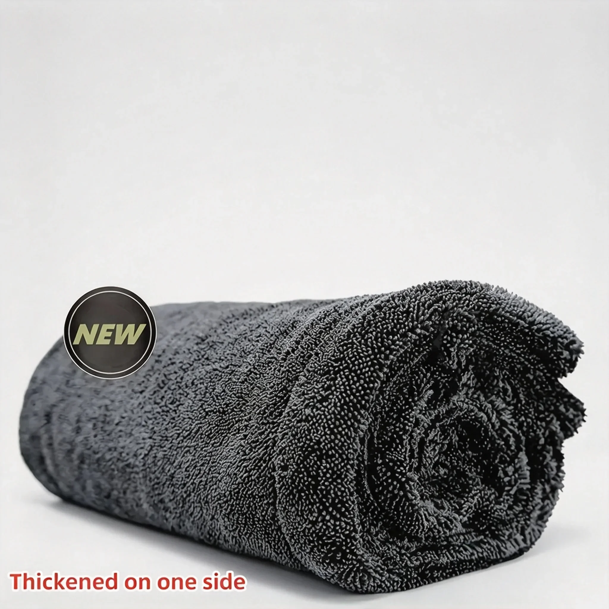 Dark gray car microfiber towel, oversized strong absorbent car wash cloth, high-efficiency cleaning wipe cloth