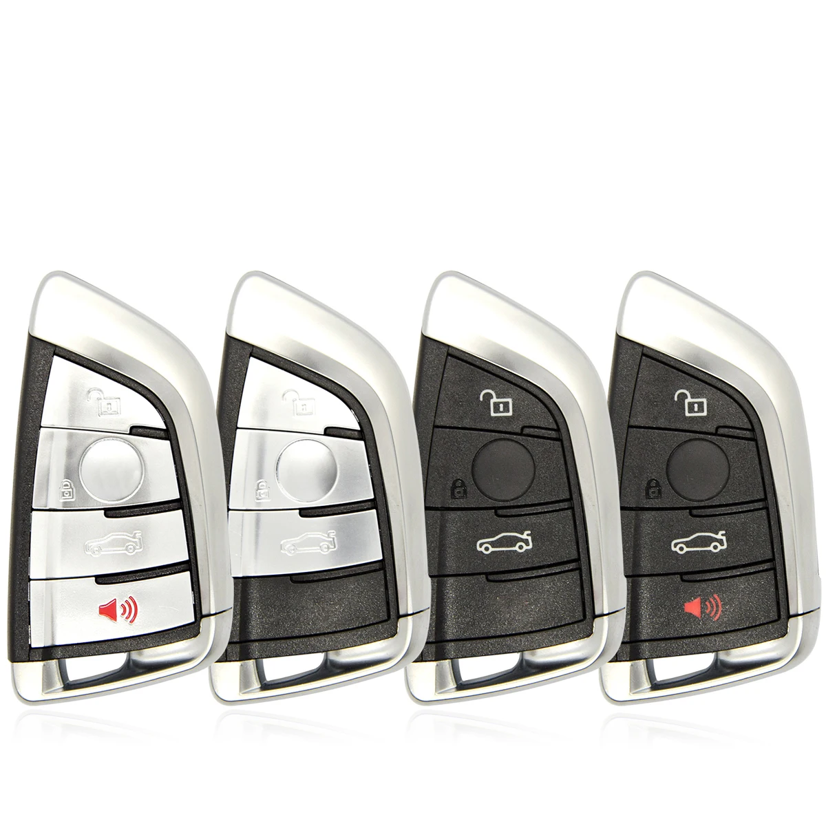 

Car Remote Smart Key Case For BMW Knife Card BMW X5 X6 F15 X6 F16 G30 7 Series G11 X1 F48 F39, Fob 3/ 4 Buttons Black