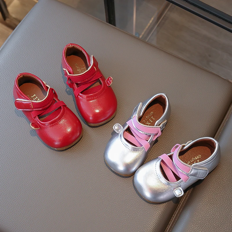 

Baby Girls Leather Shoes Spring Autumn Children Princess Shoes Comfortable Soft Sole Non-slip Toddler Kids Casual Shoes