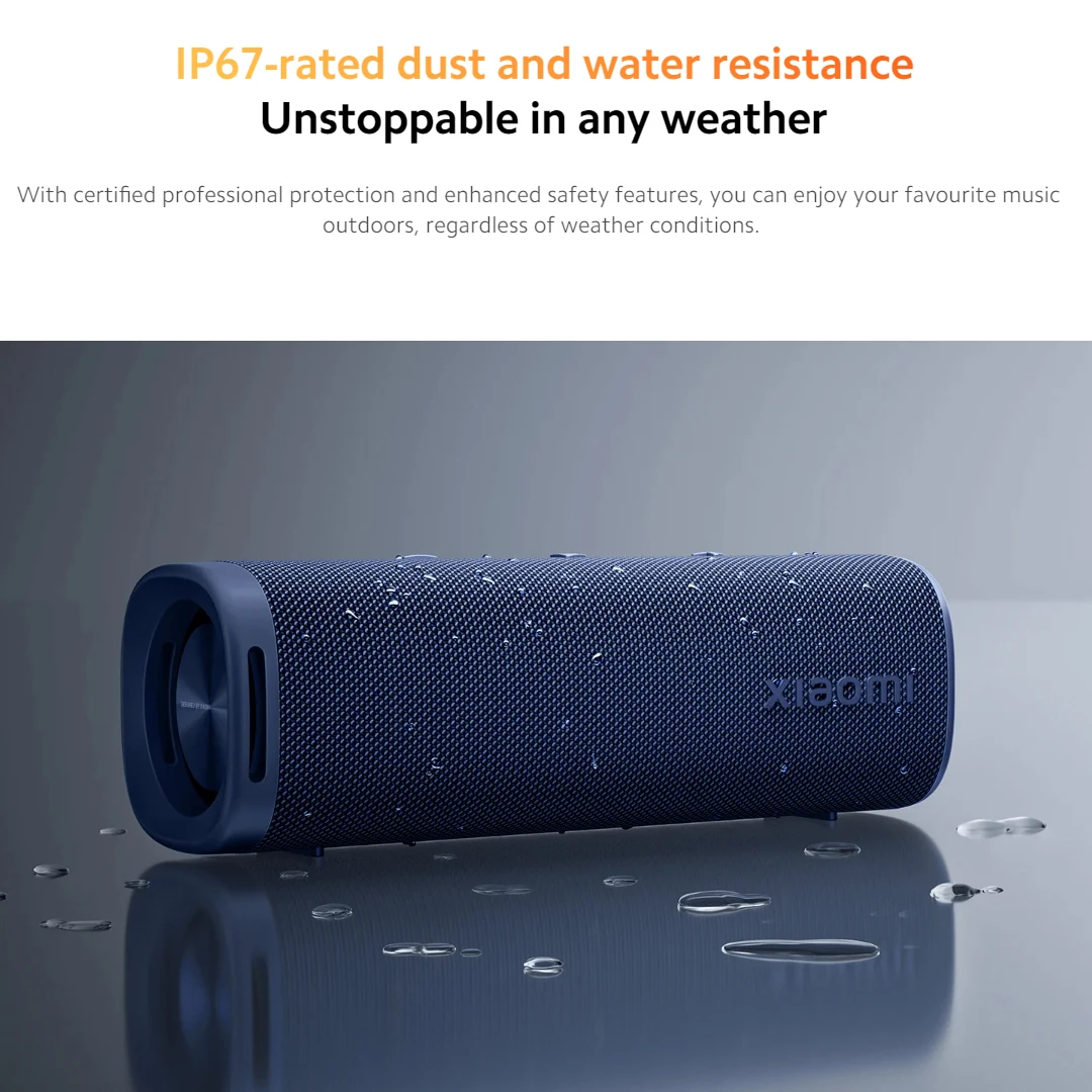 Xiaomi Sound Outdoor 30W سمّاعات لاسلكية حقيقية بلوتوث 5.4 IP67 مقاومة الغبار والماء 12 ساعة عمر بطارية طويل للغاية
