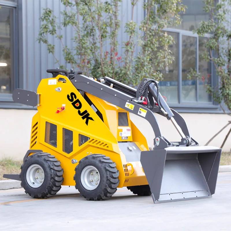 Electric Small Agricultural Construction Mini Skid Steer Wheel Backhoe Loader Track with Attachments Factory Customization