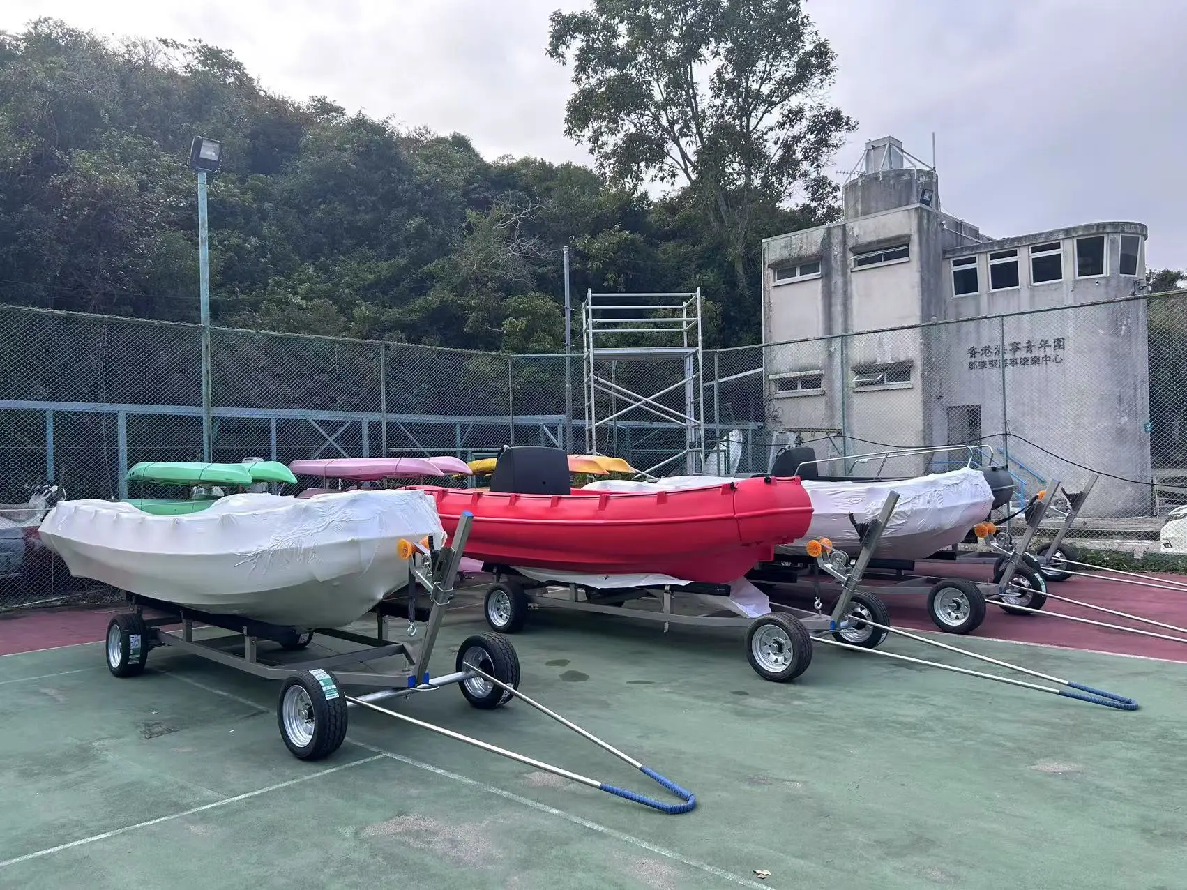 316 stainless steel cart is suitable for inflatable boat transportation, China factory, support customization.