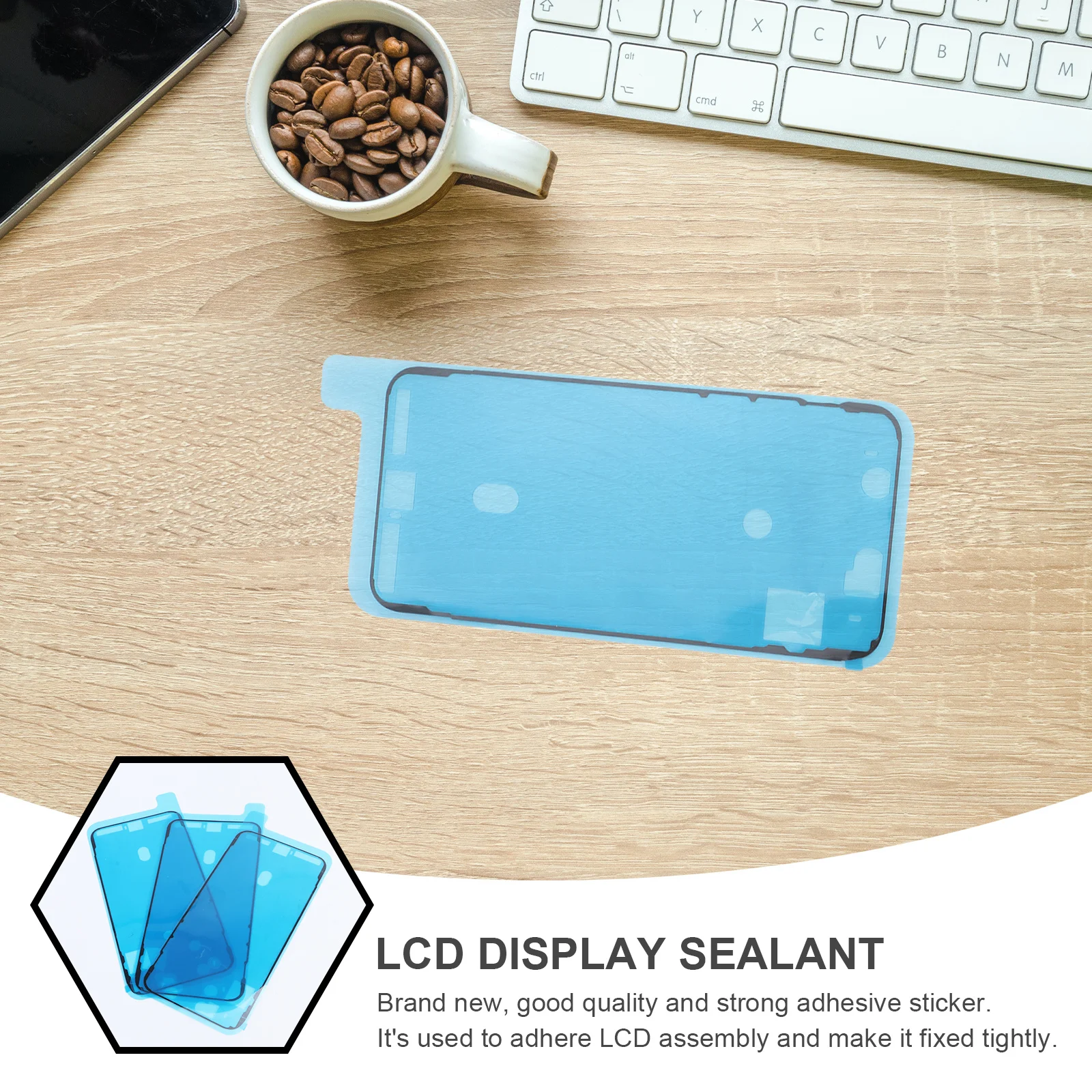 

10Pcs Pre-Cut Waterproof Phone Frame LCD Screen Adhesive Strips Glue Sticker Replacement Repair Kit for X