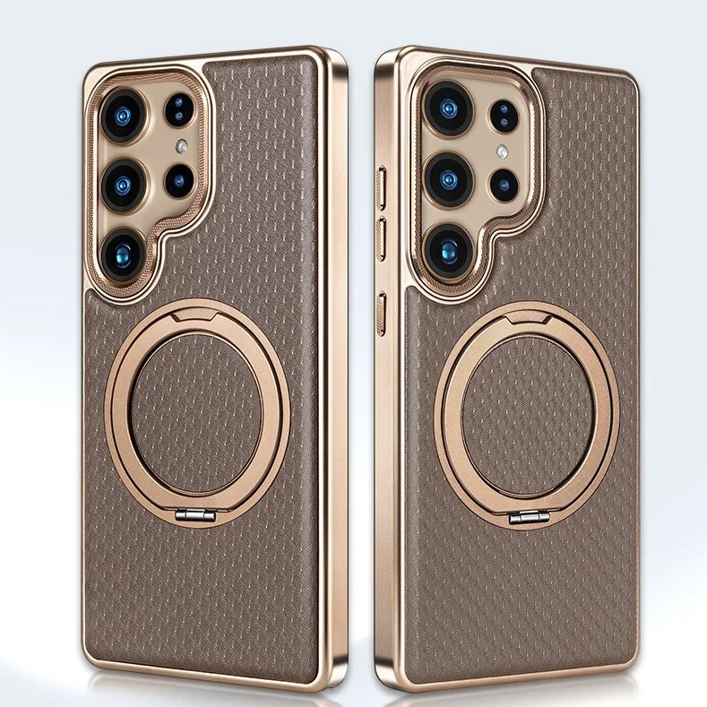 

case for Samsung S26 S25 S24 S23 ultra Elegant and luxurious frosted protective case 360 bracket With Holder Kickstand plain