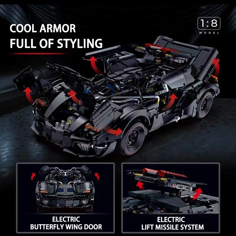 High-Tech City Plating Lambo Car Building Block Technical Super Speed Remote Control Racing Vehicle Model Bricks Toys For Boy