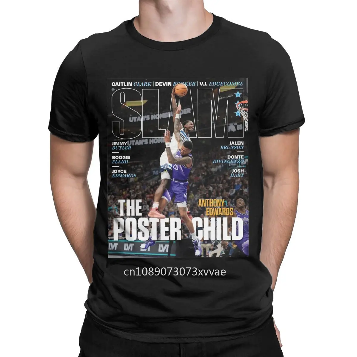 

Футболка с графическим принтом Энтони Эдвардс для мужчин и женщин, винтажная спортивная рубашка из чистого хлопка, топ, одежда для баскетбола, лето