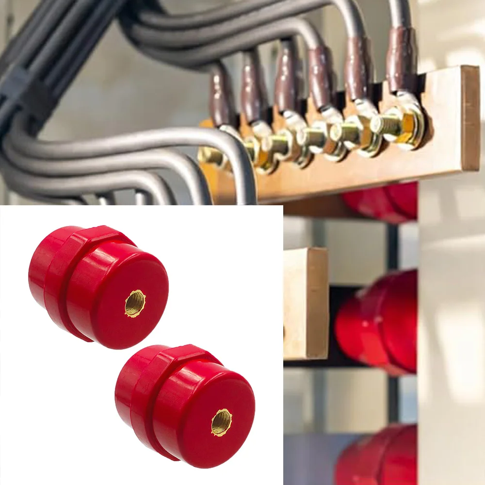 10pcs High and Low Voltage Insulated Terminals Busbar Insulator Electrical Insulators Conical Busbar Blocks for Distribution Box