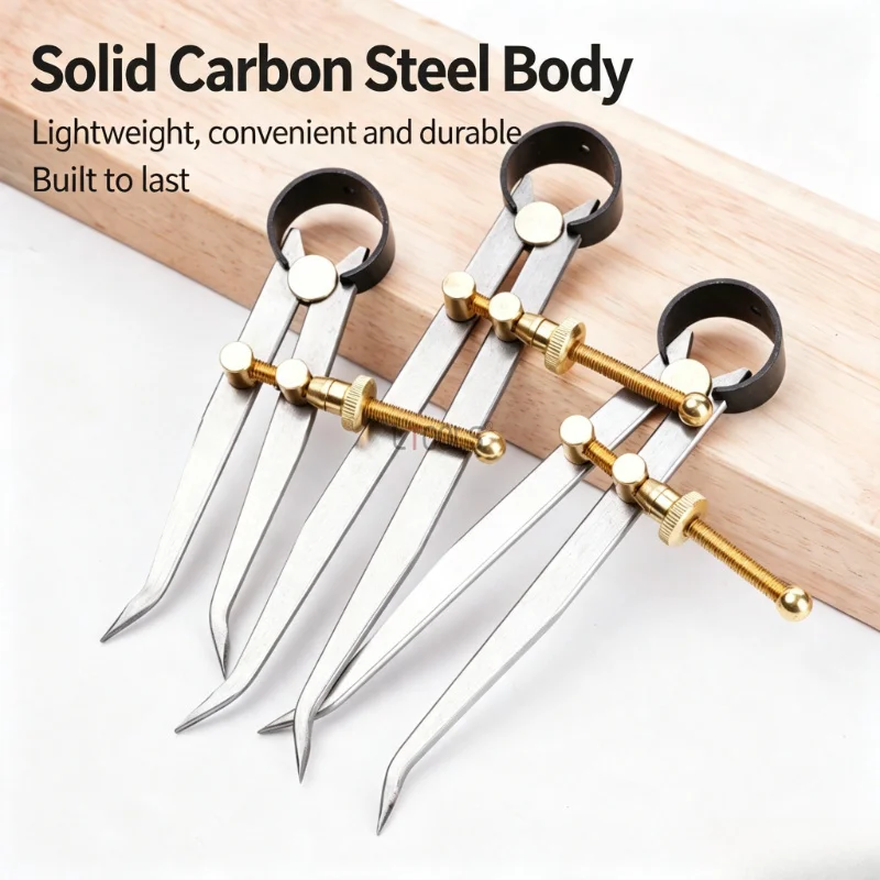 Carbon Steel Spring Caliper Inner Diameter Pipe Measure Machinist DIY Leather Craft Metal Measuring Gauge Workshop Hand Tool