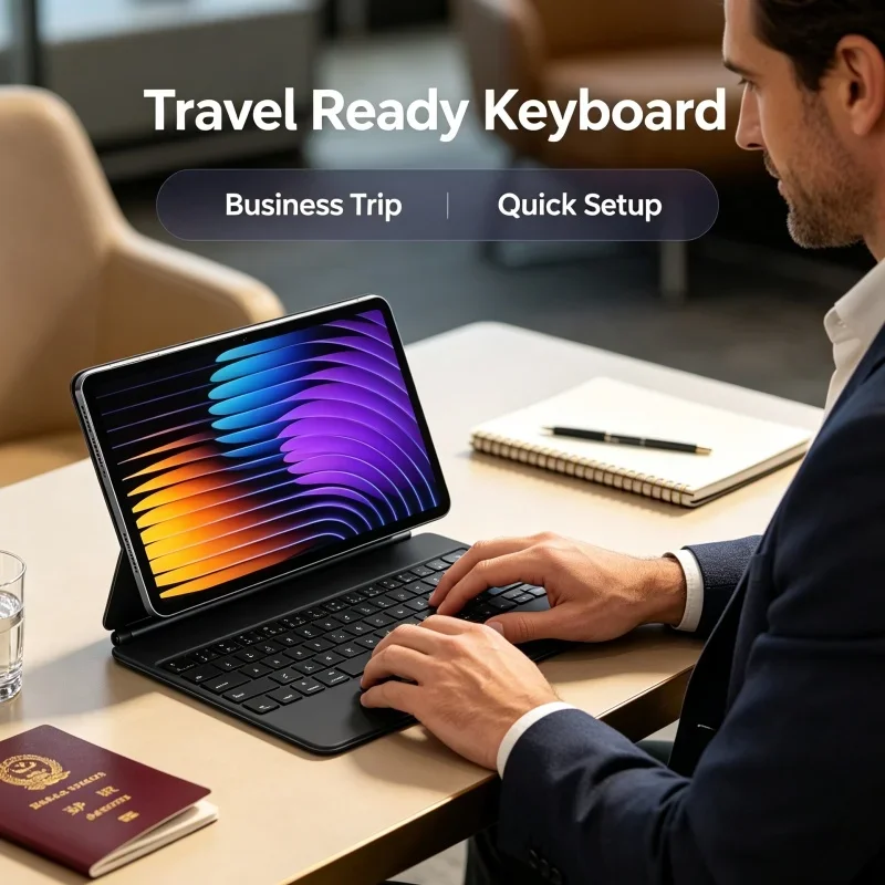 Detachable Suspended Keyboard Case for Xiaomi Mi Pad 8 Pro 11.2 inch Bluetooth Folio Cover Built‑in Pencil Storage Slot