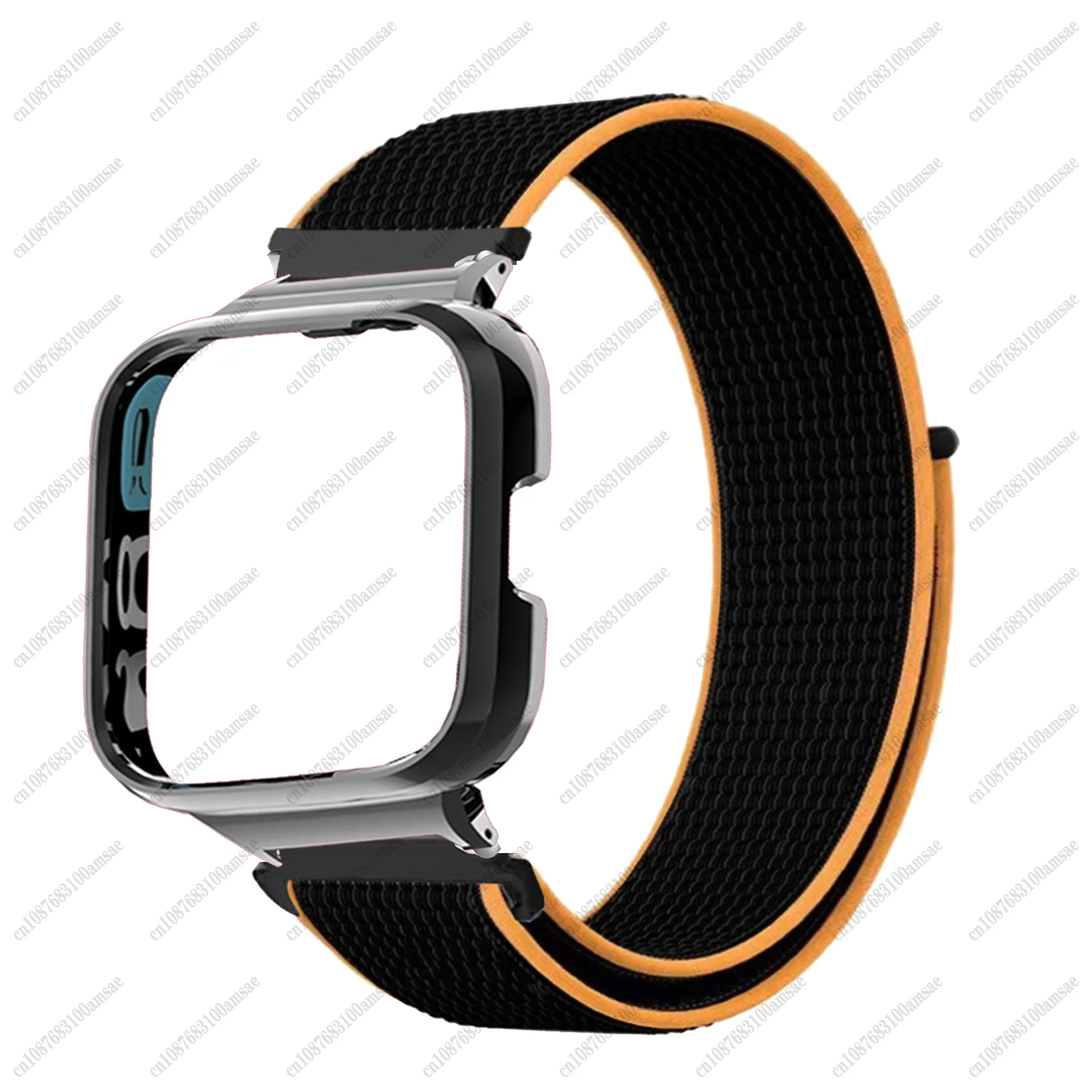 Funda de Metal y correa de nailon para Xiaomi Mi band 8 Pro, pulsera elástica ajustable, correa de reloj para Xiaomi Redmi Watch 4