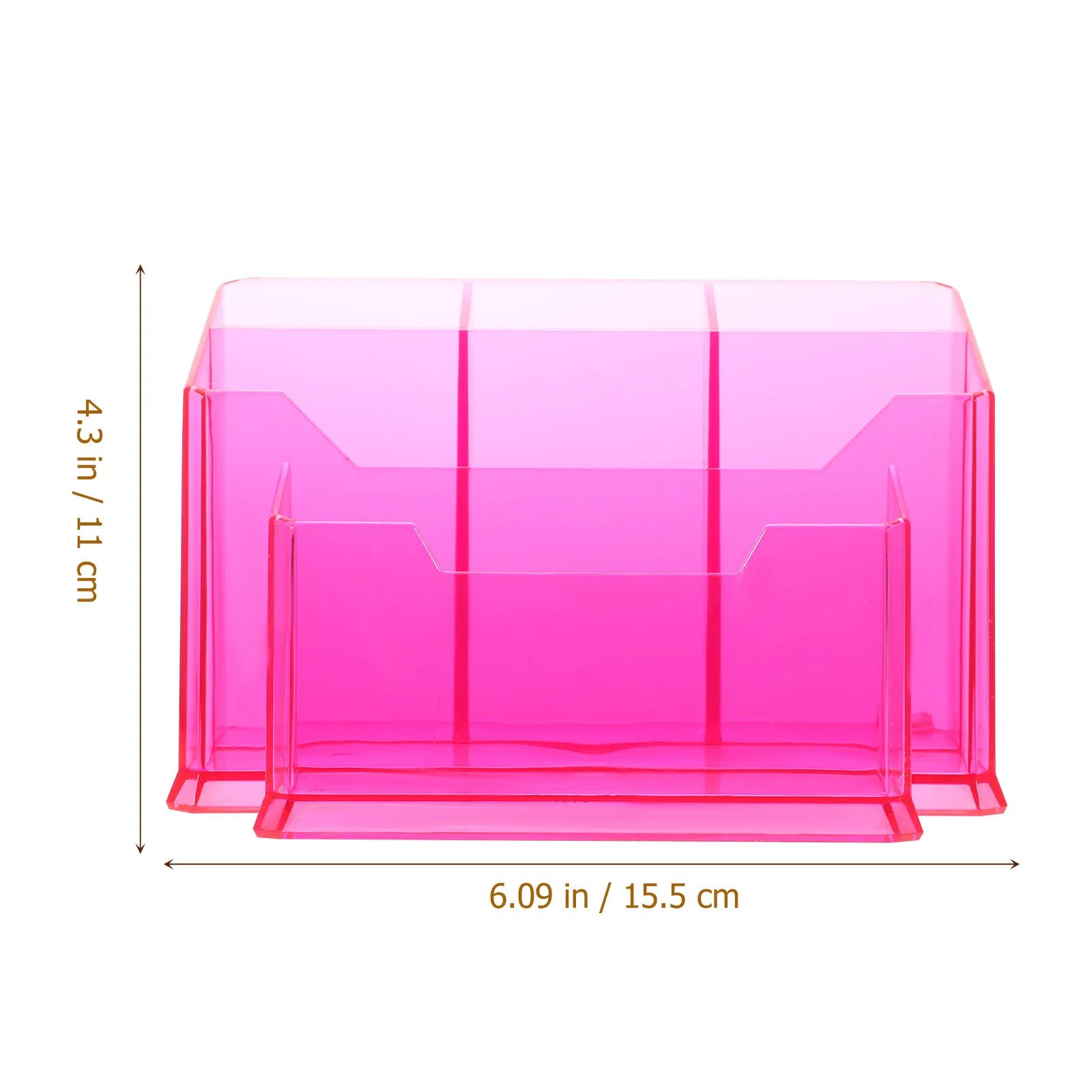 Organizzatore da scrivania per trucco Struttura acrilica Design con fondo ispessito Contiene strumenti per unghie Accessori per il trucco Organizzatore per il trucco Facile da usare