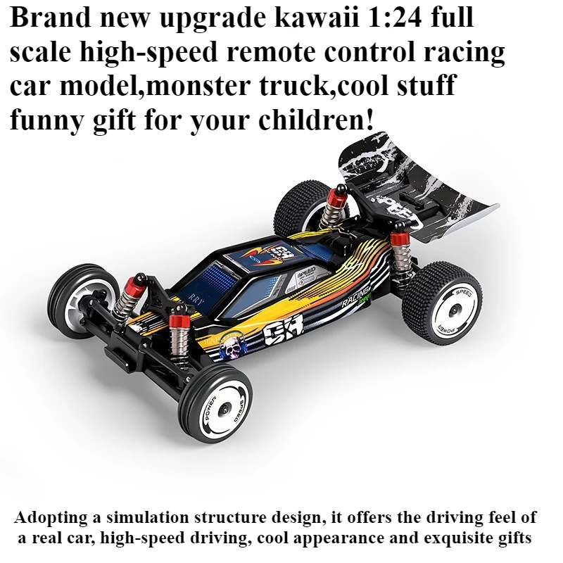 

Игрушечный автомобиль Cool Stuff, забавный подарок-Моя мелодия, 1:24, полномасштабный высокоскоростной 4WD радиоуправляемый грузовик, Monster Truck, Kawaii Mini Rc Cars, игрушки для детей