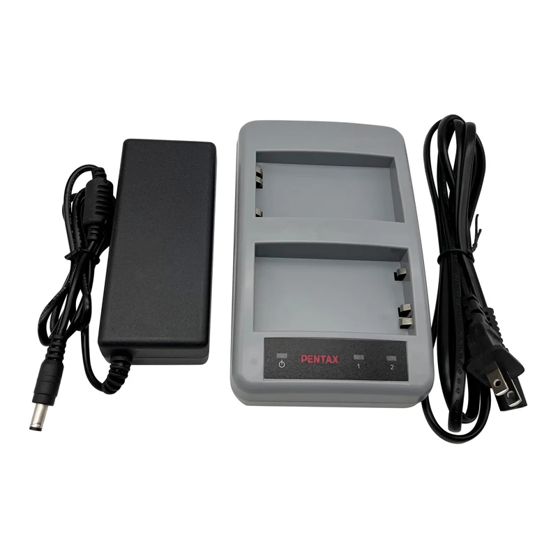 10038 Battery Dual Charger Compatible For Pentax GPS 10002 Li-Lon Battery