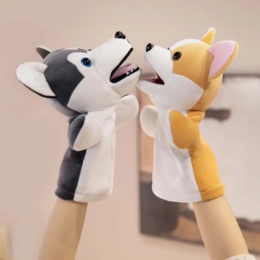 

Storytelling Little Yellow Dog Hand Puppet Simulation Soft Hand Finger Story Puppet Early Education 25cm Stuffed Dalmatian