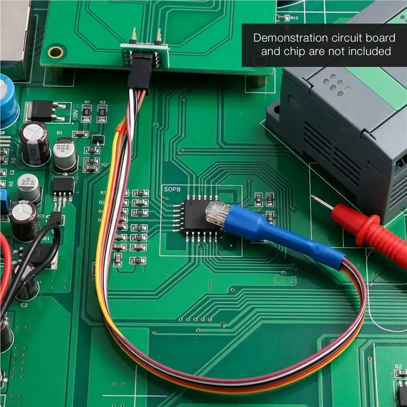 ac29-1PC Pogo Pin Probe Cable SOP8 Chip Programmer Line For Flash EEPROM Chip Reading Writing Programming Burn Test 150Mil