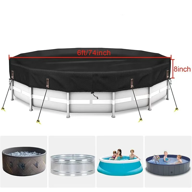 

Защитный чехол для уличного круглого бассейна из ткани Оксфорд, водонепроницаемый, пылезащитный