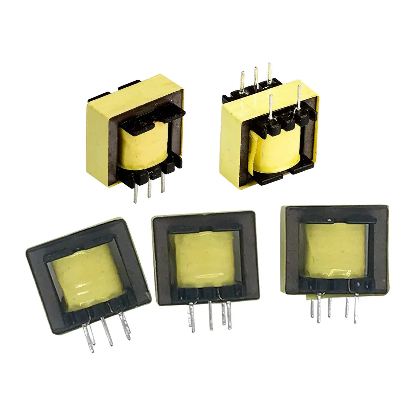 5 Pieces EE16 Audio Transformer Compact Lightweight Metal Multipurpose Coupling Transformer for Household School Broadcast