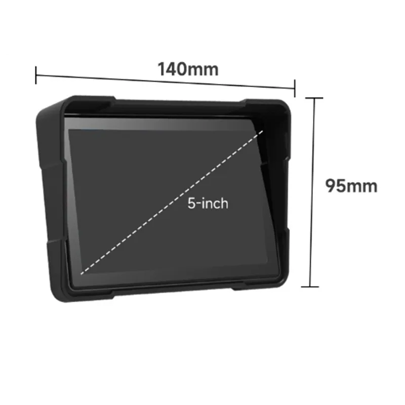 A61P Gravação Dupla Navegação GPS Tela IPS de 5 Polegadas Motocicleta Carplay Android Auto Dashcam Portátil