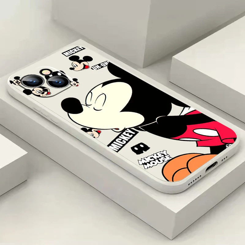 Disney Mickey Minnie Phone Case for iPhone, Liquid Silicone cover, 15, 14, 13, 12, 11 Pro Max,15, 14, 6, 7, 8 Plus, 13, 12 Min