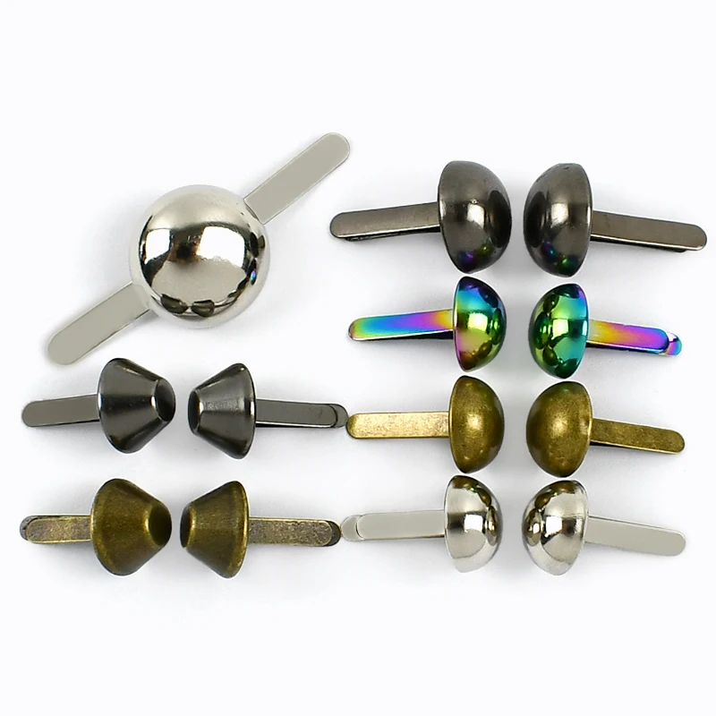 

50/100Pcs 10-15mm Metal Rivet Buckles Two-Legged Nails Rivets Cap Fasteners Bag Shoes Studs Decorative Clasp Crafts Accessories