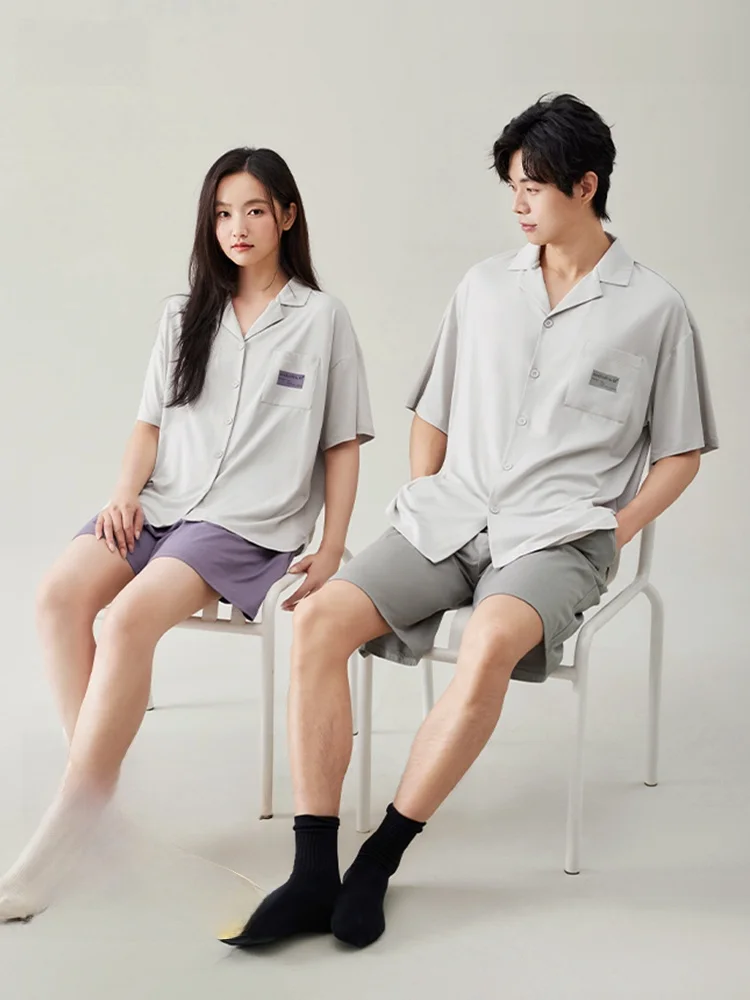 pijamas-de-pareja-anzhan-2026-nueva-ropa-de-casa-de-verano-conjunto-de-cardigan-abierto-y-pantalones-cortos-para-mujer-y-conjunto-para-hombre-de-tela-modal-con-sensacion-fresca