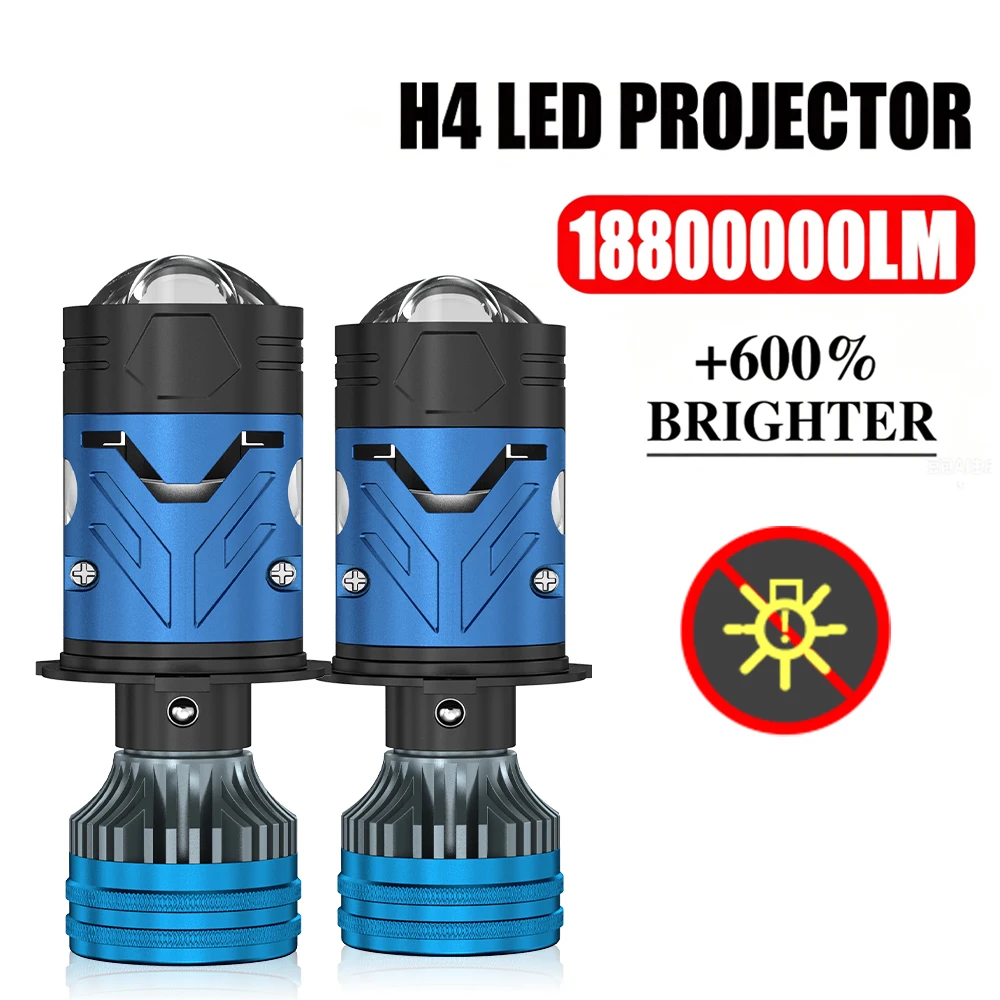

New Car H4 LED Len Headlight H4 12V Mini Lens 8800W Super Bright Hi/Lo Beam White Light 6500K for Cars & Moto Model Compatible