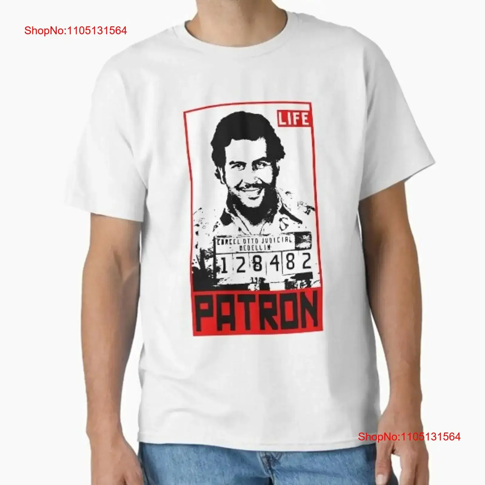تي شيرت كلاسيكي من Pablo Escobar مصنوع في الولايات المتحدة مقاس S 2XL عتيق مغسول غير رسمي ممتد قليلاً ناعم