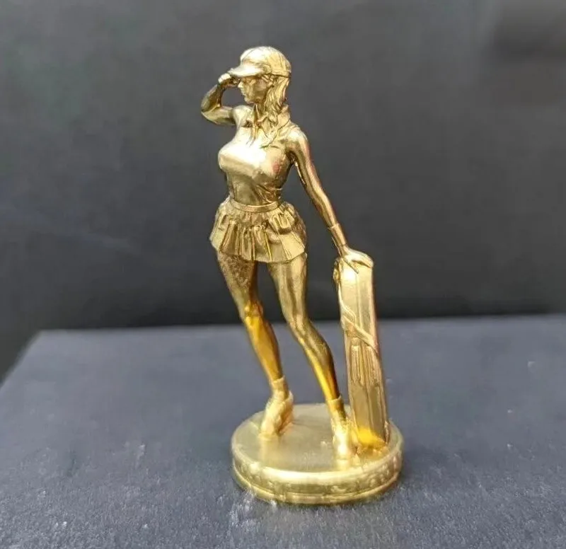 

Brass Sexy Surfing Girl Statue Art Beauty Model Table Decor Artworks Collection