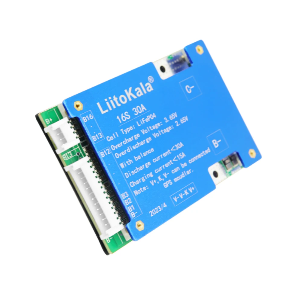 LiitoKala 16S 48V 30A LiFePO4 Battery Balance Charge Board Equalizer NTC Temperature Protection Equalizador For Escooter/Ebike