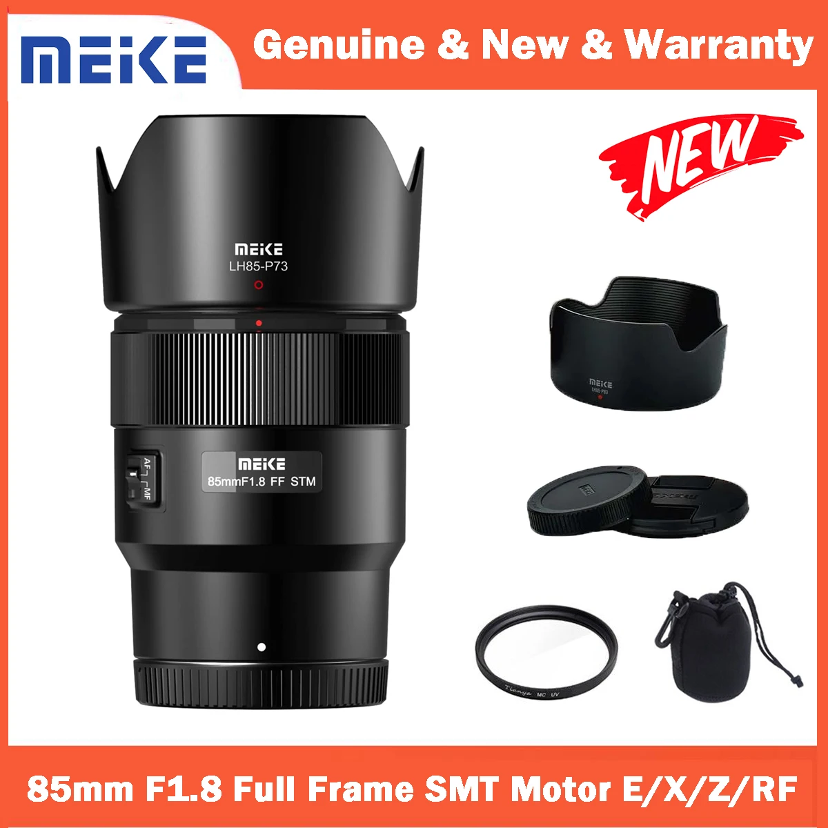 Meike 85mm F1.8 Auto Focus Medium Telephoto STM Stepping Motor Full Frame Portrait Lens for Sony E Nikon Z Fujifilm X Canon Came