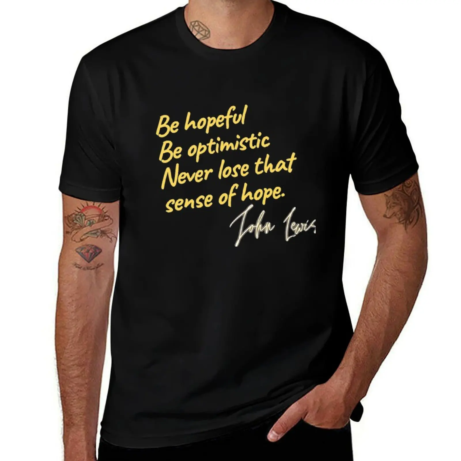 

John lewis inspirational quotes, john lewis T-Shirt man t shirt heavy cotton funny t shirts cotton T-Shirt