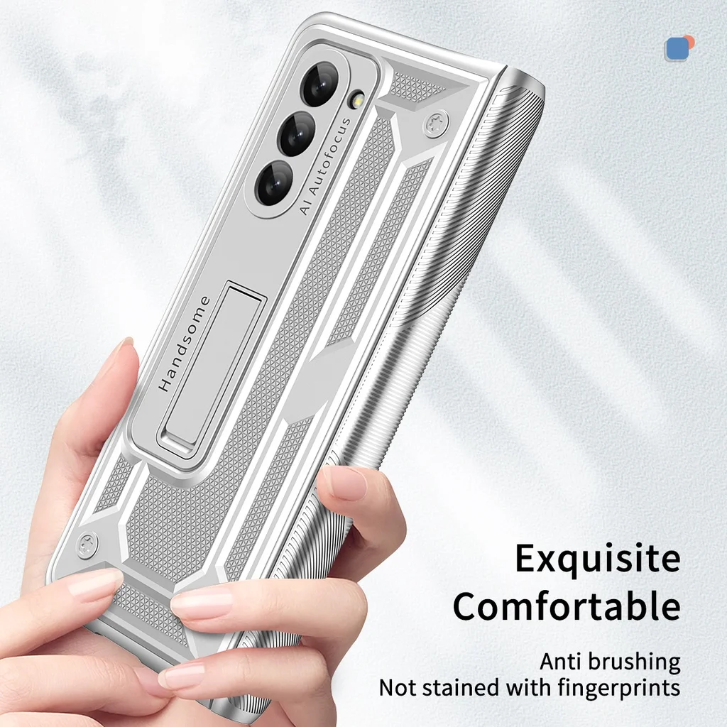 Magnetic Hinge Bracket Case For Samsung Galaxy Z Fold 5 4 3 2 5G Cover Full Protection With Lens Film Protection case