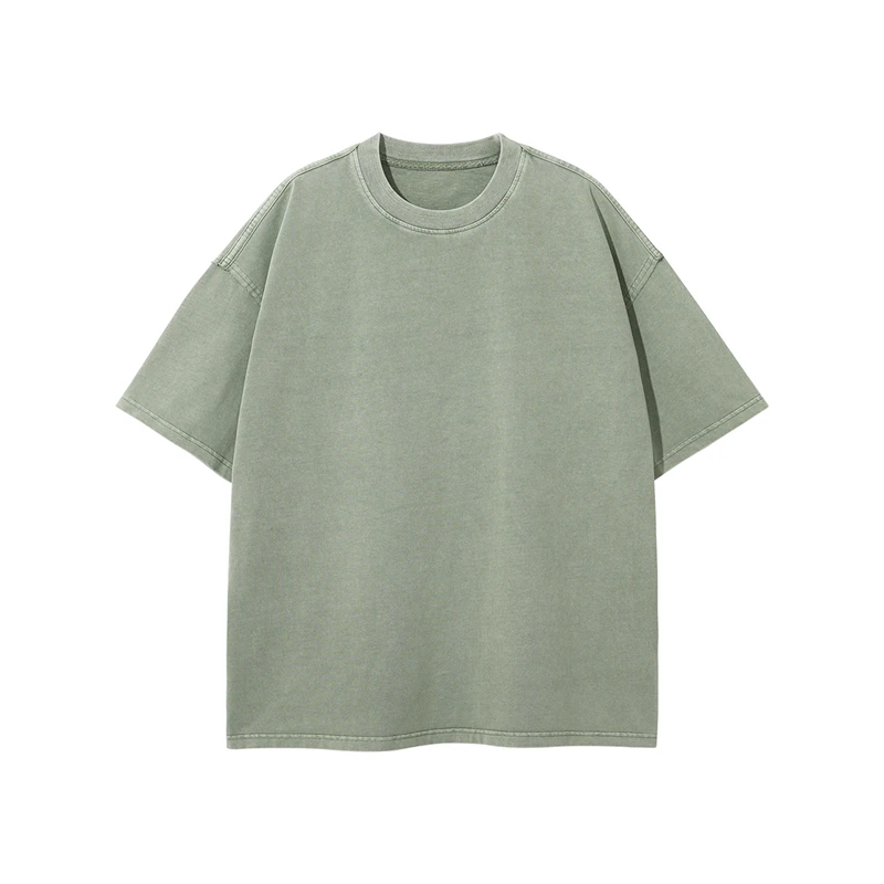 ZODF New Spring Summer Washed Cotton Solid T Shirts For Men Unisex