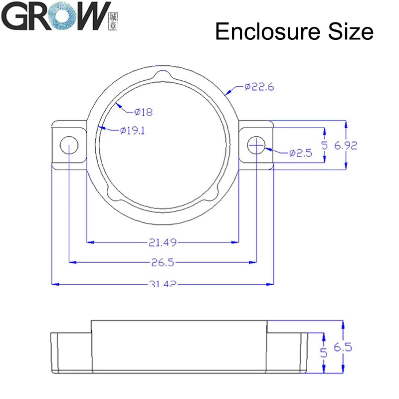 GROW GM861S-LED/GM861S/GM910S Black Plastic Bracket Easy Installation For GM861S/GM861S-LED/GM910S Barcode Scanner