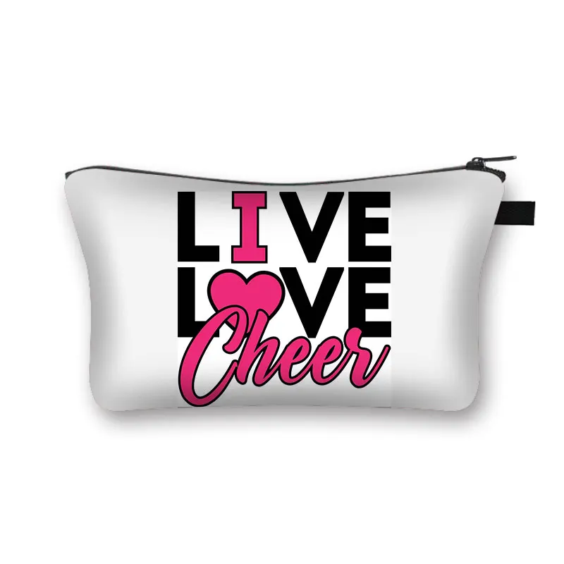 Cheerleading Girls Cosmetic Bag Women Makeup Bag Teenager  Storage Bags  Cheerleader Cosmetic Case Female Make Up Pouches