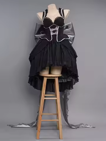 Anime Manga Chobits Chi Cosplay Costume Lolita Pink Bow Clamp Chi Cosplay Bow Clamp chi Halloween Christmas