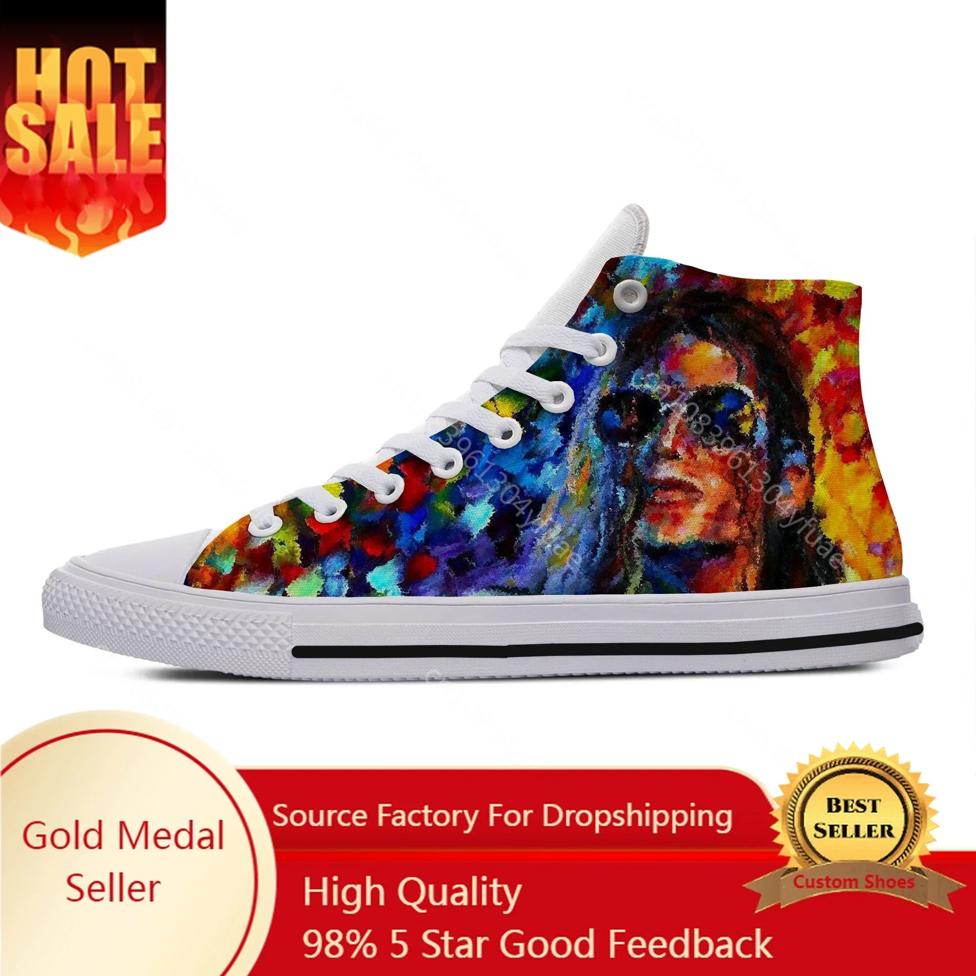 Hot Men Women Hip Hop Fashion Shoes Summer Mens King of Pop Michael Jackson Lightweight High Help Canvas Shoes Board Shoes