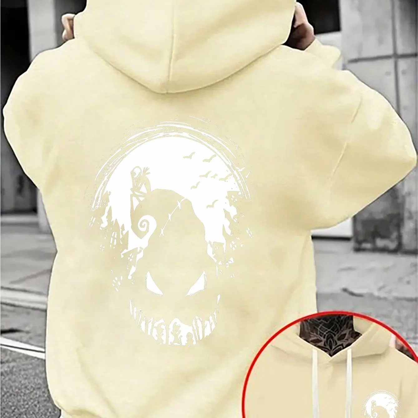 ديزني عشية عيد الميلاد الرعب الرجال هوديي الخريف الشتاء عارضة للجنسين البلوز البلوز رياضية الملابس هودي المتضخم #4