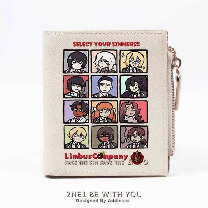 

Anime Limbus Company Fashion Wallet PU Purse Card Coin Zipper Money Bag Cosplay Gift B2275 Anime