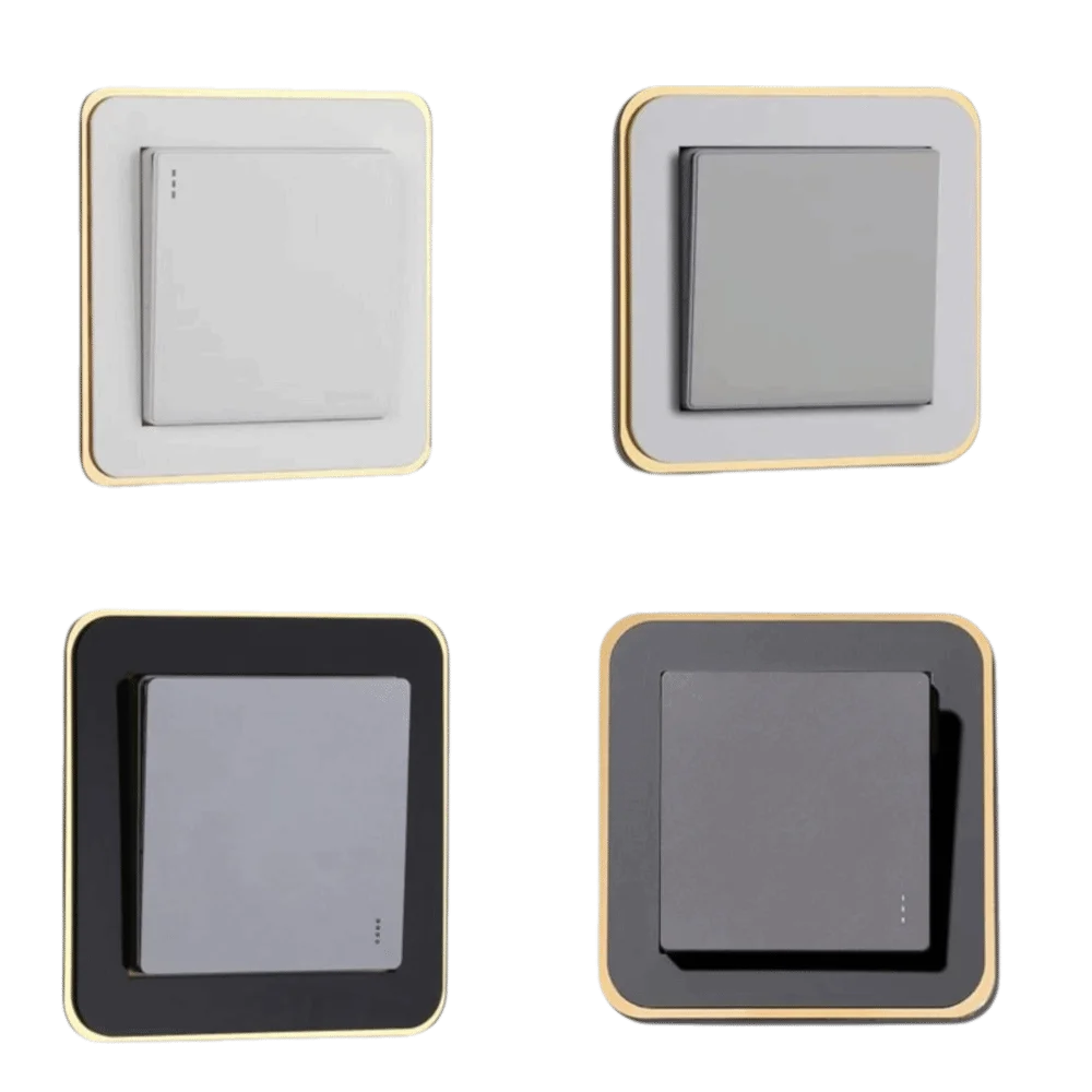 Light Luxury Dustproof Switch Protective Cover Anti-Dirty Protective Socket Decorative Frame Switch Sticker Living Room