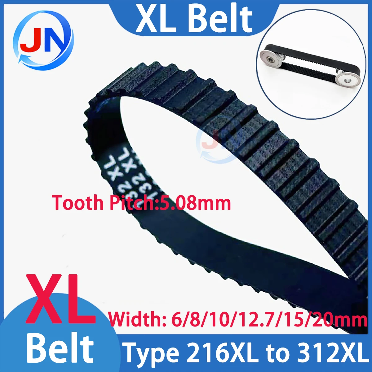 216XL 218XL 224XL 232XL 240XL 258XL 274XL 296XL 300XL 306XL 312XL High Torque Rubber Timing Belt Rubber Belt XL Synchronous Belt