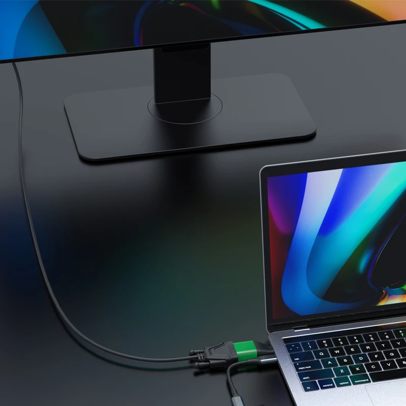 USB-C zu hdmi-kompatibel/vga adapter bildschirm freigabe hdmi-kompatible splitter adapter verlängerung kabel RJ-45 lan adapter konverter