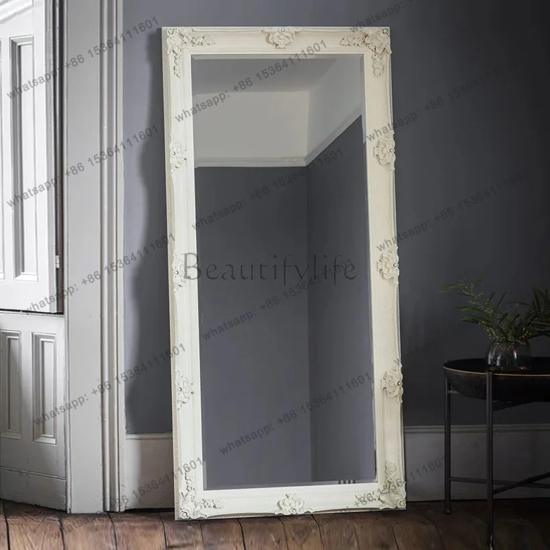 Nordic style advanced full-body mirror full-length mirror floor-to-ceiling home