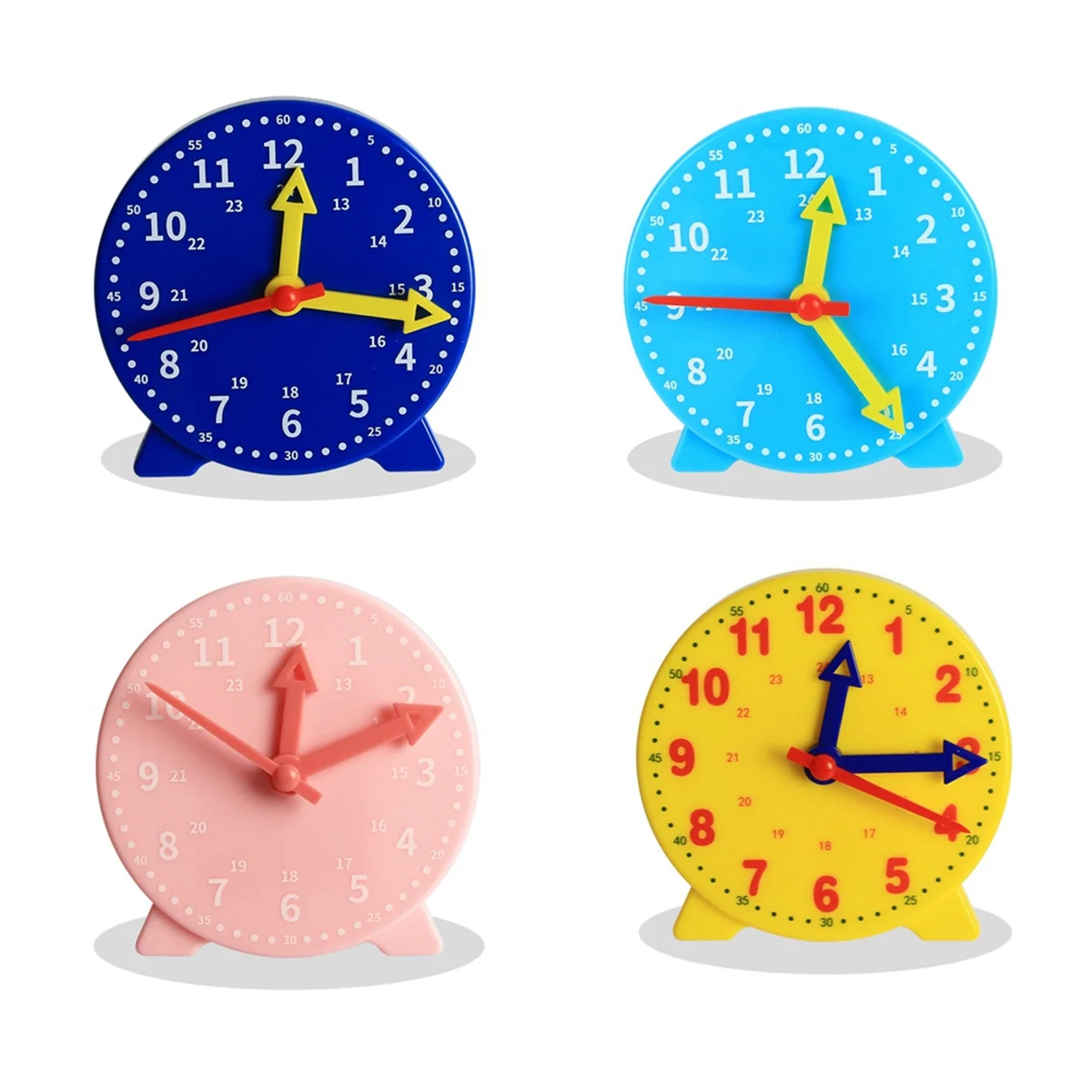 4 Inch Student Learning Clock Time Model, Teacher Gear Clock 24 Hour School Learning Tools