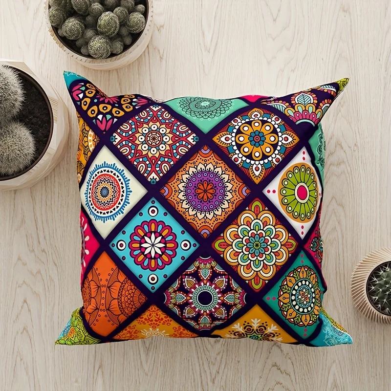 Bohemian Style Home Throw Pillowcase Elegant and Stylish Decor for Your Living Space