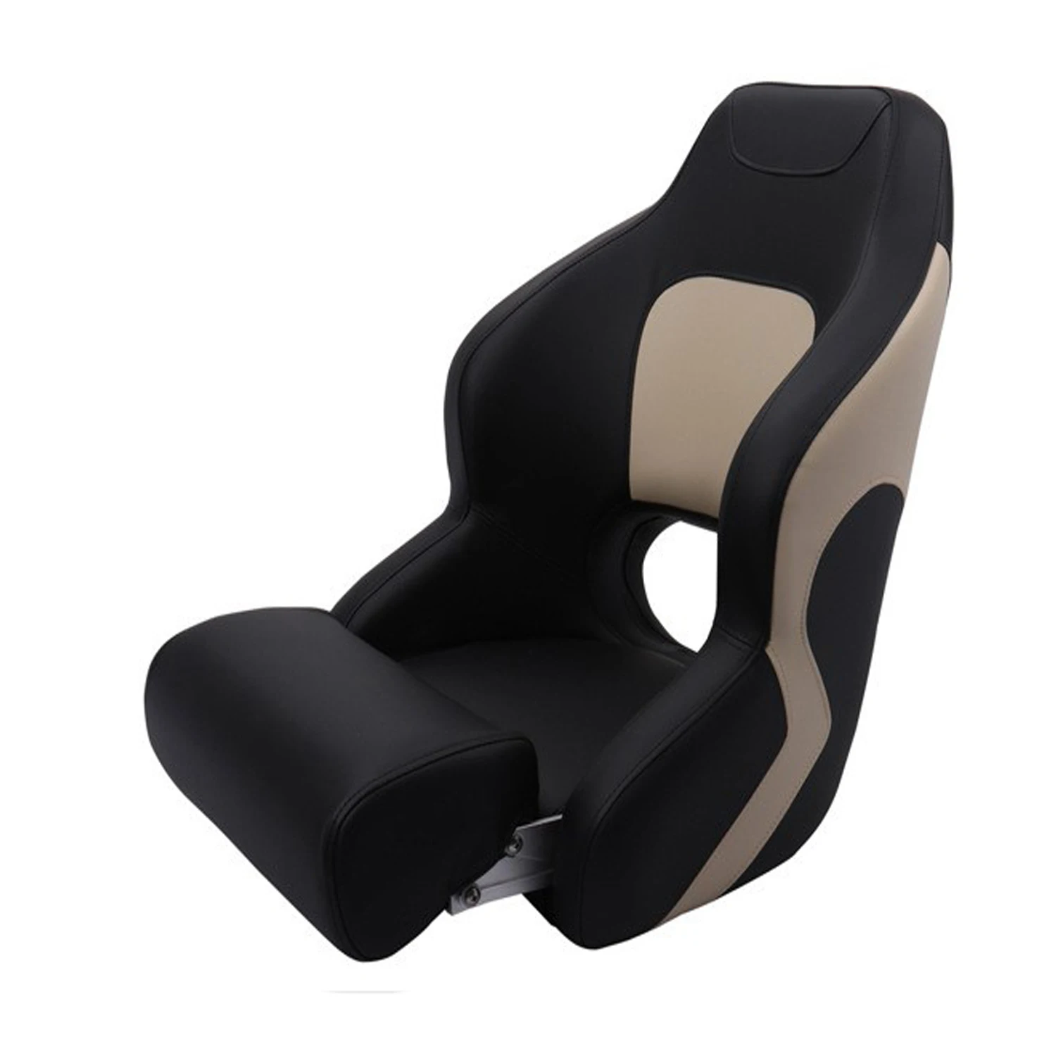 PU+aluminum Boat Seat Passenger Fishing Seat Waterproof Resist UV Folding Luxury Ship Driver's Seat Marine RV Hardware Fitting