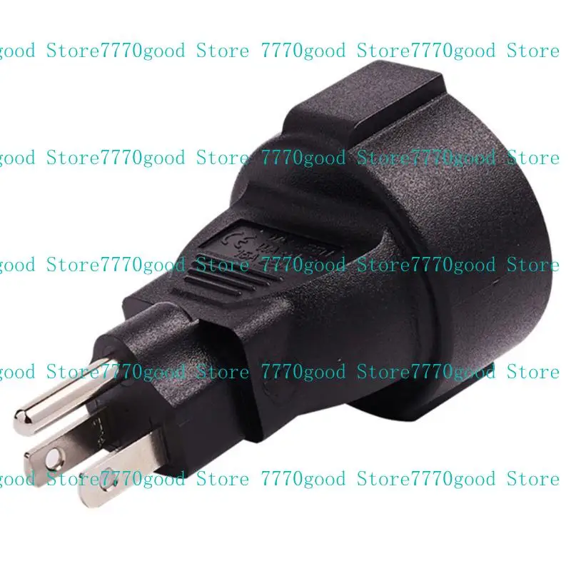 

652F 3pin US Plug to EU 3pin AC-Power Supply Adapter Socket Connector Male to Female Power Adaptor 110-250V Wide-voltage
