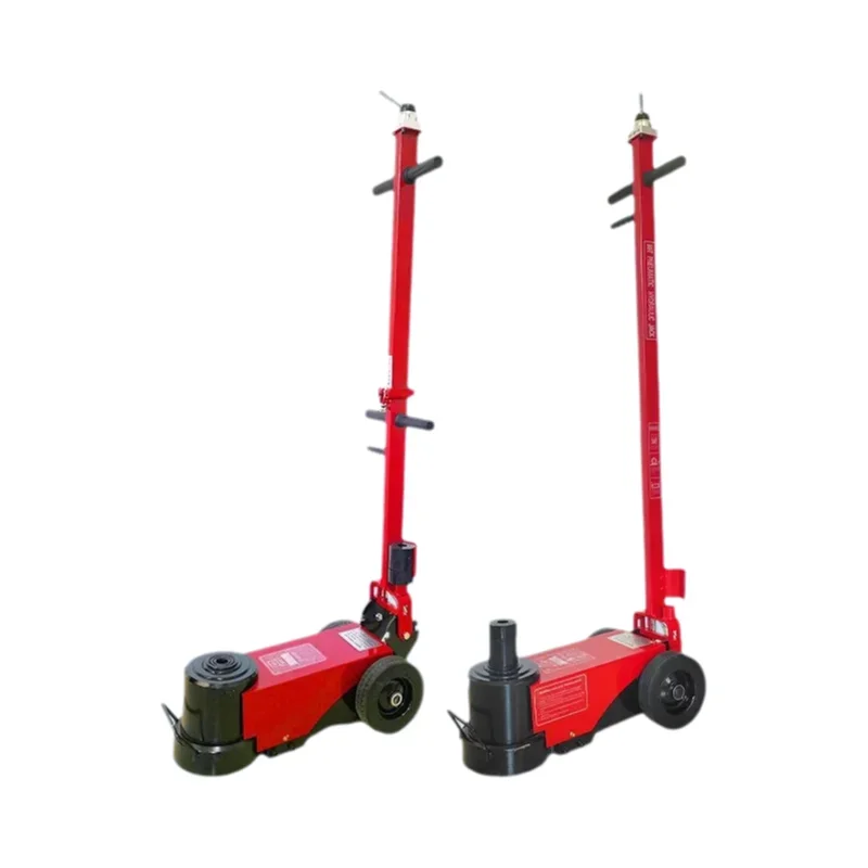 Horizontal Pneumatic Hydraulic Jack 80 Ton Folding Straight Handle Jack Handling Equipment